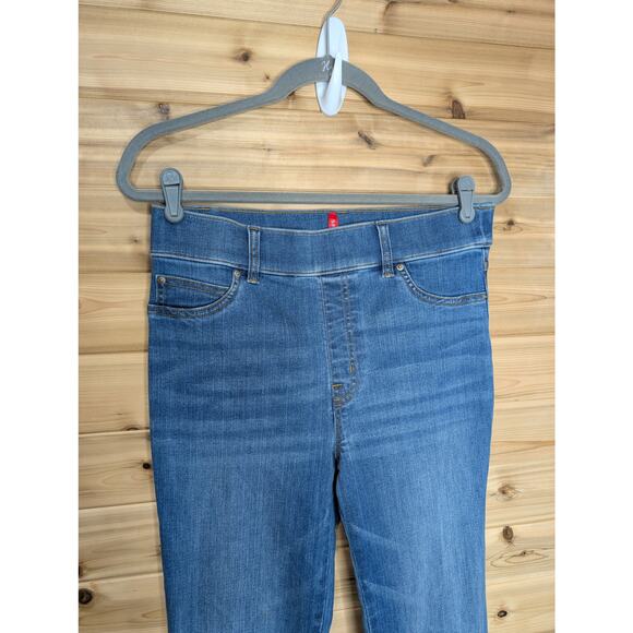 Spanx Jeans Womens Medium Blue Flare Leg Medium Wash - Picture 2 of 10